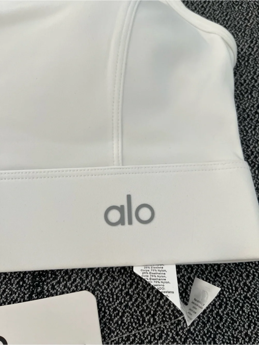 ALO Yoga White Racerback Sports Bra Camisole
